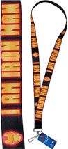 Marvel Avengers Iron Man Lanyard Keychain ID Holder Buckle-Down 22" Made... - $7.91
