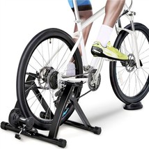Magnetic Bike Trainer Stand Premium Steel Bicycle Indoor Exercise Fitness Black - £80.65 GBP