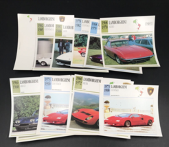 16 1990s VTG Lamborghini Italy Atlas Editions Classic Cars Info Spec Cards - £7.46 GBP