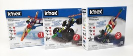 K&#39;nex Collect &amp; Build Toy Jumbo Jet Dune Buggy Space Shuttle Complete Set of 3 - £22.45 GBP