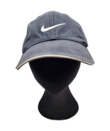 Nike Golf Hat Faded Blue Swoosh Logo 100% Cotton Adjustable Hook &amp; Loop - $16.69