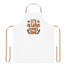 It&#39;s Always Coffee Time Apron multiple color accents - $33.99