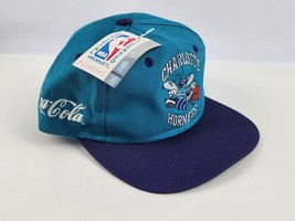 Vintage  Charlotte Hornets Coca-Cola Snapback Hat Logo 7 Competitor Adult Size - £54.52 GBP