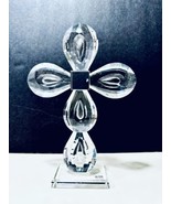 Oleg Cassini Prism Faceted Cut Crystal Glass Bless This House Cross Figu... - $121.98 CAD