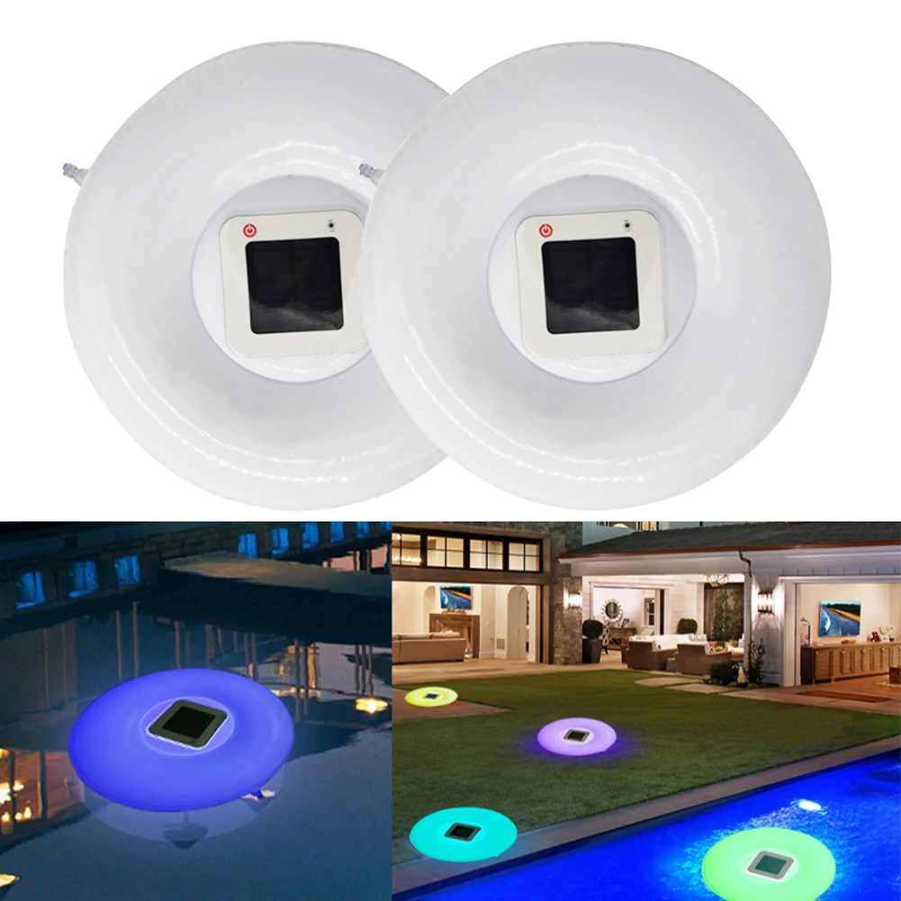 Solar Garden Pool Light Outdoor Waterproof Inflatable Floating LED Lamp Lawn Par - £78.54 GBP