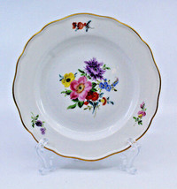 Meissen Germany Porcelain Wall Hanging Plate White Multi Color Flowers G... - £84.88 GBP