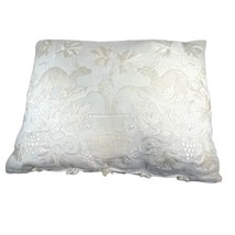 Vintage Natural Cream Lace Cutout Victorian Throw Pillow Dragon Oriental 20X 15 - £37.36 GBP