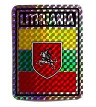 K&#39;s Novelties Wholesale Lot 6 Lithuania Crest Country Flag Reflective De... - $8.88