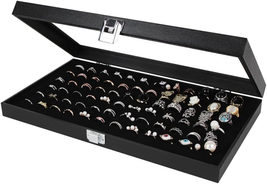 Jackcubedesign Jewelry Ring Display Organizer Storage Box Case Tray Holder with  - £21.23 GBP