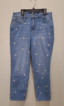 NEW Hollister WOMEN&#39;S Light Wash Ultra High Rise Floral Mom Jeans Size 9R - £14.62 GBP