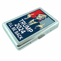 Donald Trump 2024 L4 Silver Metal Cigarette Case RFID Protection Wallet - £13.16 GBP