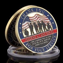 Military Veteran Challenge Coin Thank You for Your Service Appreciation ... - £7.74 GBP