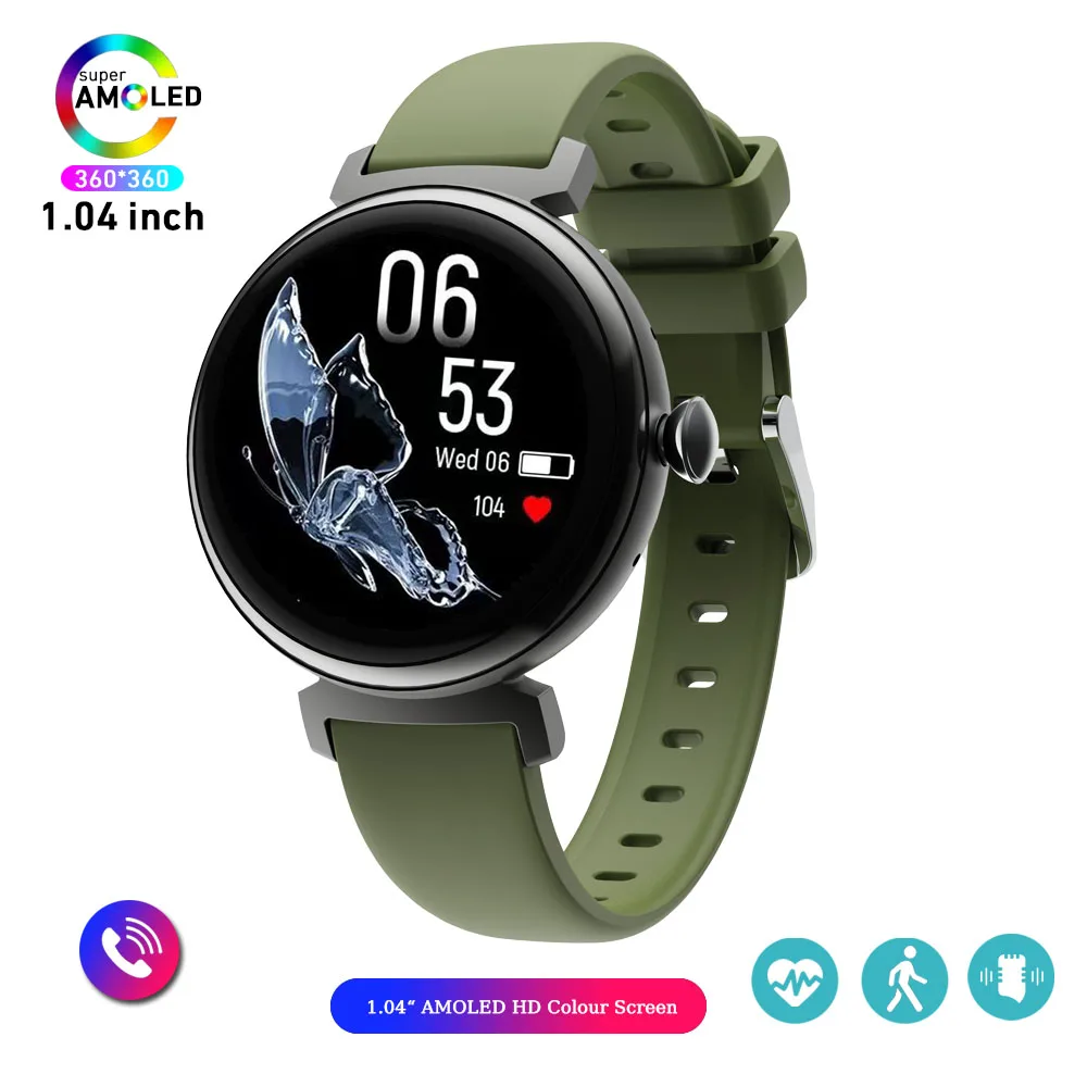 Fashion Ladies Smart Watch104 inch AMOLED Small Screen Always Display Bluetooth  - £42.60 GBP