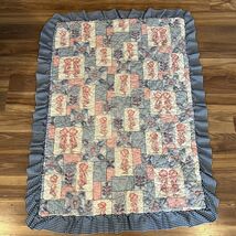 Vintage Holly Hobbie Sunbonnet Sue Baby Toddler Quilt Handmade Blue Pink... - €28,79 EUR