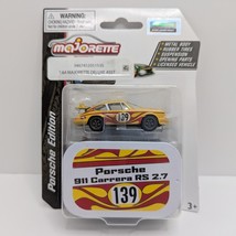 Majorette 2023 Porsche 911 Carrera RS 2.7 Diecast 1:64 Licensed Deluxe Y... - $15.75