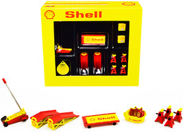 Shop Tool Set of 6 pieces &quot;Shell Oil&quot; 1/18 Diecast Replica by GMP - £44.58 GBP