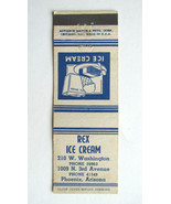 Rex Ice Cream - Phoenix, Arizona 20 Strike Matchbook Cover Advance Match AZ - £2.36 GBP
