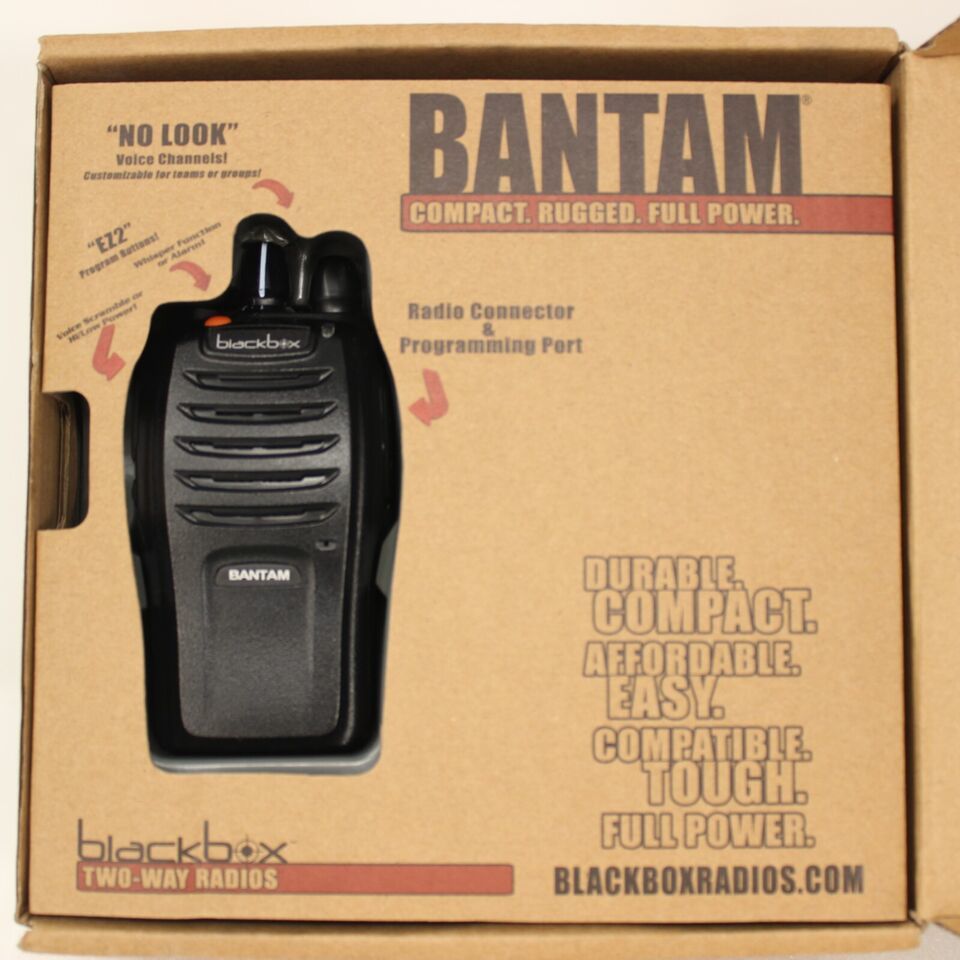 Blackbox Bantam VHF 136-174Mhz 16Ch 5W Two Way Radio Kenwood Accessory Jack - £121.79 GBP
