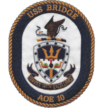 5&quot; Navy Uss AOE-10 Bridge Embroidered Patch - £21.67 GBP