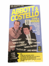 Bud Abbott &amp; Lou Costello Live and Hilarious  VHS - £7.11 GBP