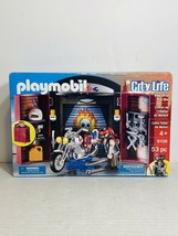 Rare Playmobil 9108 City Life Bike Shop Play Box Motorcycle 2016 New - $193.05