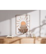 Boho Wall art decor, Minimalist canvas, Modern art, contemporary home decor - $1.50
