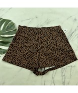 Old Navy Womens Shorts Size L New Brown Black Dots Animal Print Pull On - $19.79