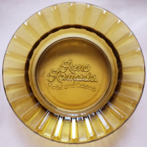 RENO RAMADA Hotel and Casino 4-1/2&quot; x 1&quot; tall  Amber Glass Ashtray - $166.71 MXN