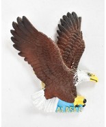 Bald Eagle ALASKA Vintage 90s 3&quot; Ceramic Fridge Magnet  - $25.65 CAD