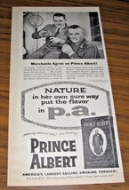 1955 Print Ad Prince Albert Tobacco Merchants Agree Smoke Pipe &amp; Cigarette - $10.54