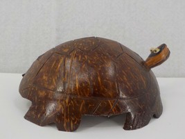 Hawaii Wooden Turtle Coconut Shell Moveable Tail And Head Pacific Islander Gift - £15.71 GBP