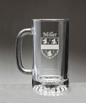 Miller Irish Coat of Arms Glass Beer Mug (Sand Etched) - £22.45 GBP