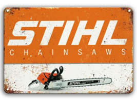 Stihl Chain Saws Vintage Novelty Metal Sign 12&quot; x 8&quot; Wall Art - £6.40 GBP