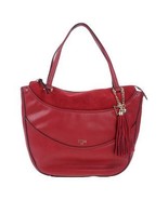 GUESS SOLENE Bordeaux Red Faux Leather and Suede Shoulder Bag - $59.00
