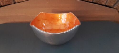Primary image for Orange And Silver Bowl Made In India
