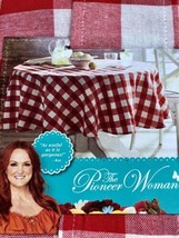 Pioneer Woman Charming Check Tablecloth 70 Inches Round Red White Picnic... - £24.81 GBP