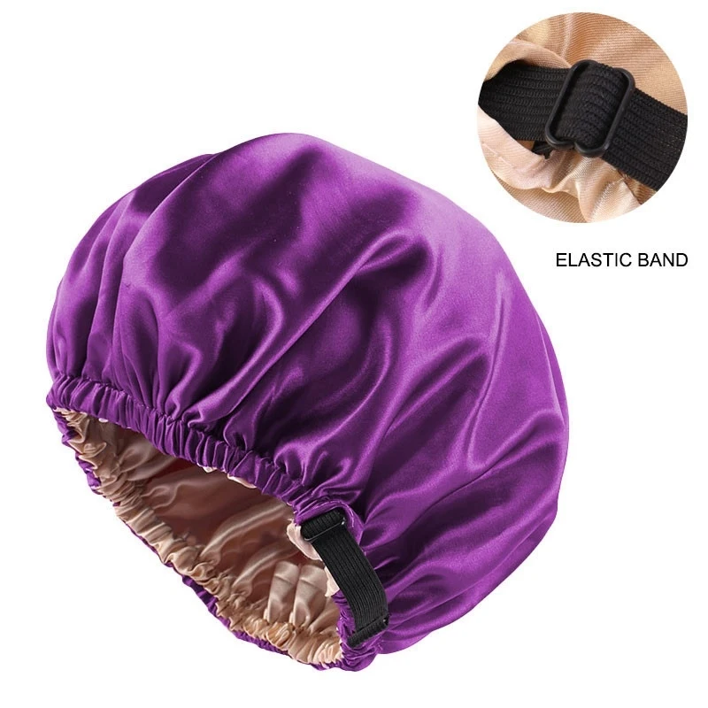 New Satin Hair Cap For Sleeping Invisible Flat Imitation Silk Round Haircare Wom - £93.98 GBP
