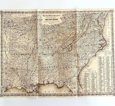 Map Chronology South Civil War Reproduction 2004 24 x 18&quot; Military Histo... - $29.99
