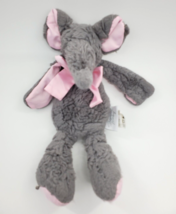 Stephan Baby Elephant Lovey Security Blanket &amp; Pacifier Holder Gray Pink... - $192.73 MXN