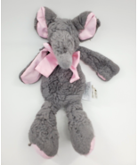 Stephan Baby Elephant Lovey Security Blanket &amp; Pacifier Holder Gray Pink... - €8,67 EUR