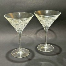 Cashs of Ireland Cooper Crystal Martini Glasses Set of 2 Marked Vintage Barware - £39.98 GBP