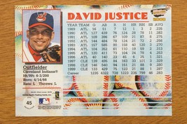 2000 Pacific Revolution David Justice #45 Cleveland Indians Baseball Card - £2.36 GBP