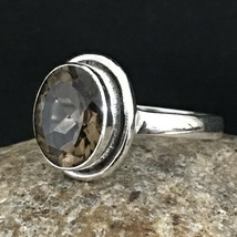 925 Sterling Fine Silver Smoky Quartz Gemstone Ring Sz C-Z Women Gift RSP-1268 - £24.98 GBP