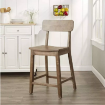 24&quot; Counter Height Barstool- Barnwood -Farmhouse Style, Square Seat by B... - $69.95