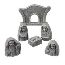 Roman Joseph Studio Celtic Nativity Figurines 6 Piece Set 2.5 Inch Grey - $35.62