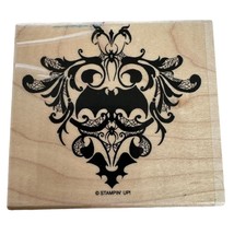 Stampin Up Rubber Stamp Halloween Card Making Spider Web Bat Ornate Gothic Motif - £4.46 GBP