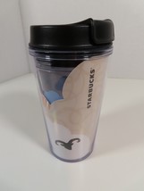 Starbucks Travel Mug Tumbler Clouds Ram Ares White Gold Made in USA 2014 12 oz - $17.79