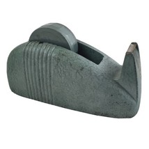 Vintage Scotch Tape Dispenser Whale Tail Heavy Cast Iron Retro Art Deco Green  - £53.76 GBP