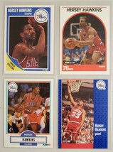 Hersey Hawkins 76ers Lot of 4(Four) Basketball Cards from 1980&#39;s 1990&#39;s  - £7.15 GBP