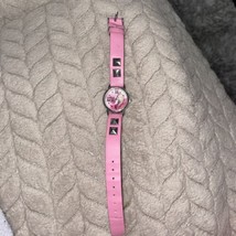 Hannah Montana Rock Star Glam Watch Pink Leather Strap Needs Battery - $4.95